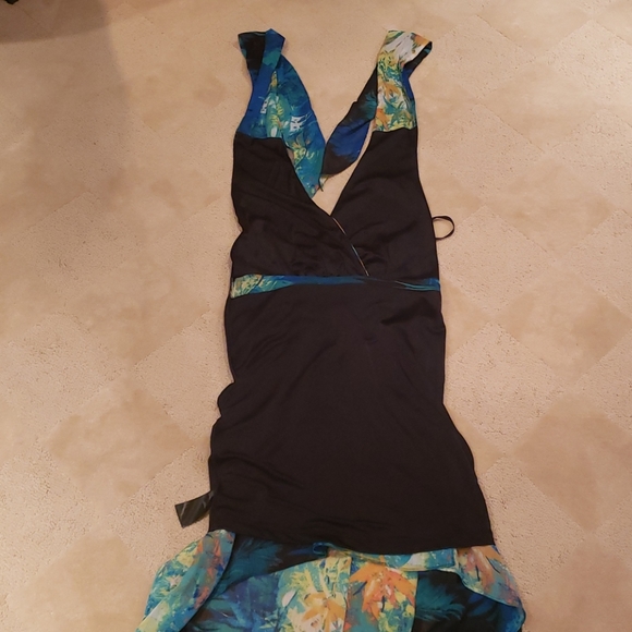 Bebe High Low Tropical Dress, size XS - Picture 6 of 13